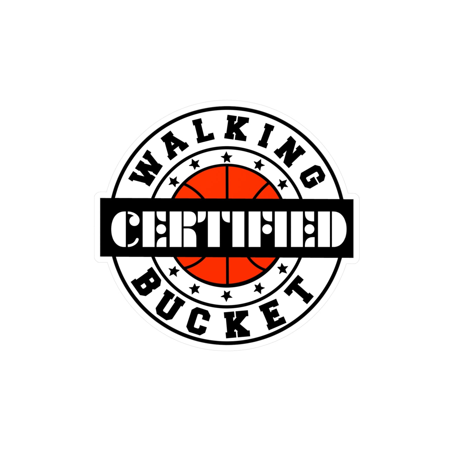 Certified Walking Bucket Sticker | Kiss-Cut Vinyl Decals
