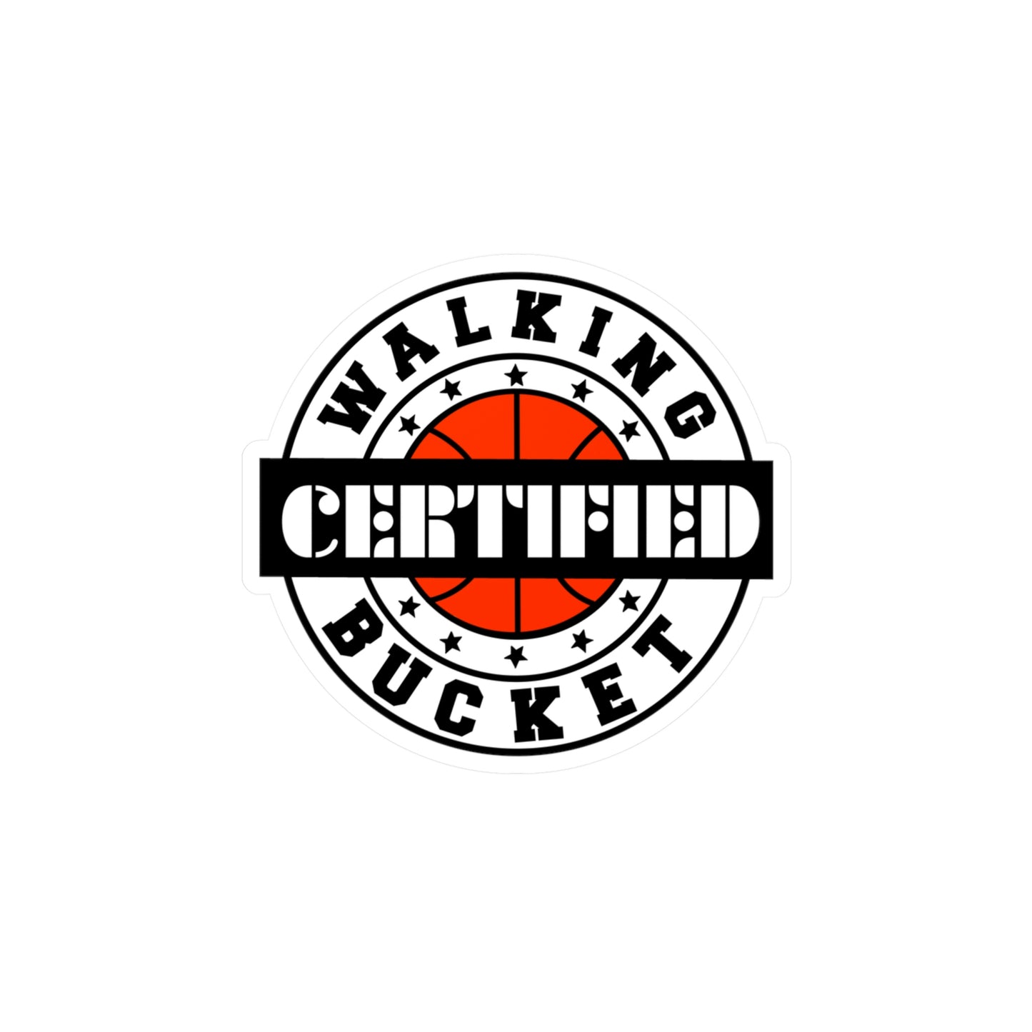 Certified Walking Bucket Sticker | Kiss-Cut Vinyl Decals